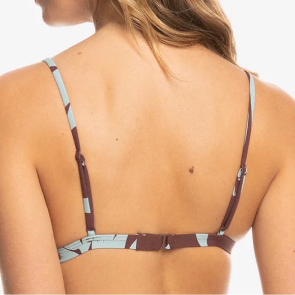 NWT ROXY -Palm Cruz Triangle Bikini- BITTER CHOCOLATE PALMERIA (adjustable) - Picture 5 of 14